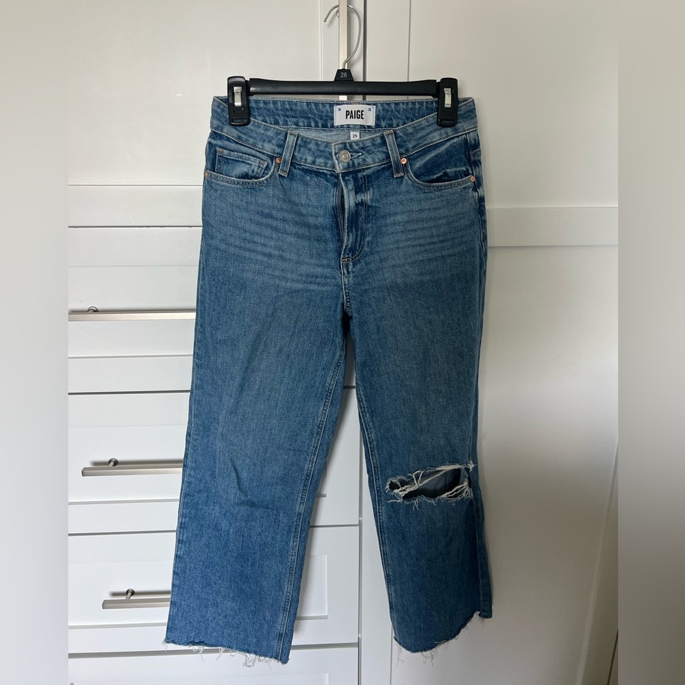 Women’s Nellie Cropped Wide Leg High Rise Jean, Size 25 - PAIGE